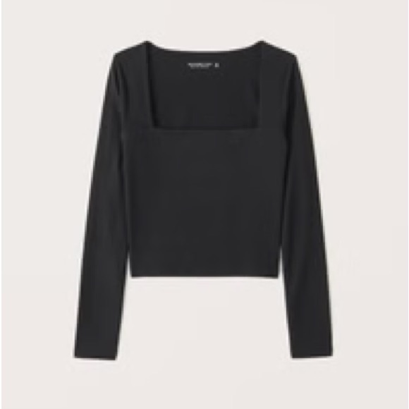 Abercrombie and Fitch Double-Layered Seamless Fabric Squareneck Top - Picture 6 of 6